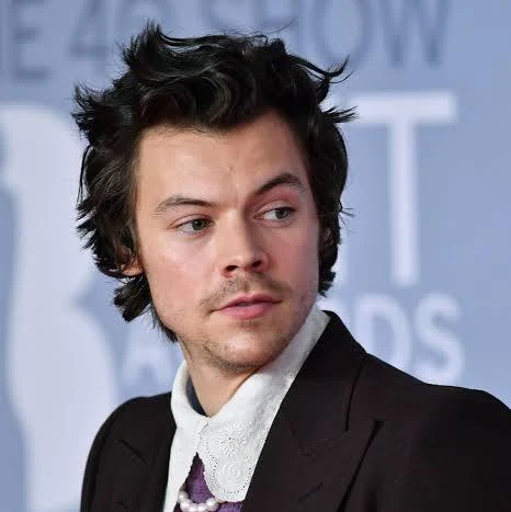 Harry Styles portrait photograph in classic formal tailoring